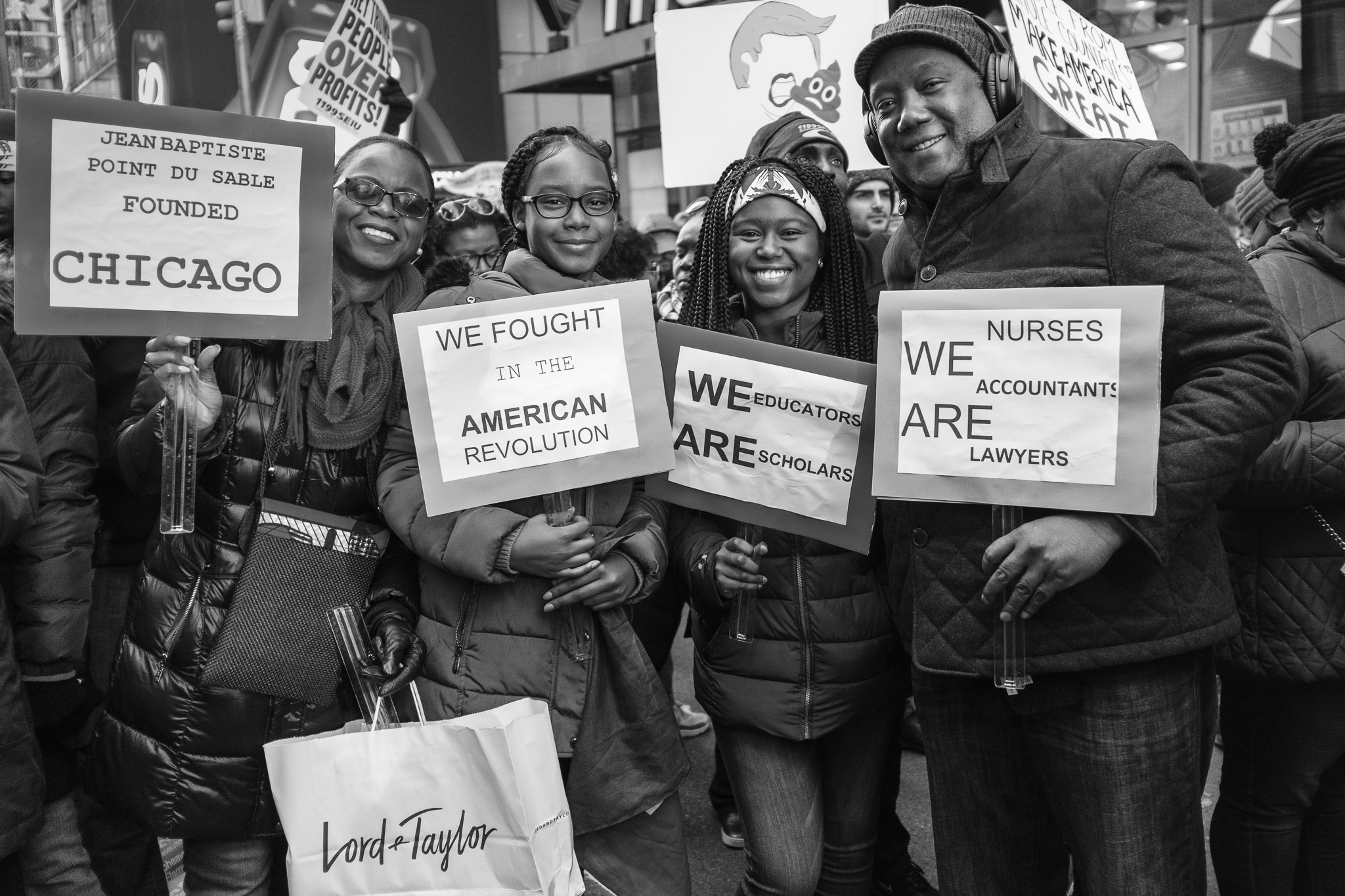 Rally Against Racism Times Sq on Martin Luther King Jr. Day